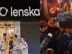 लेंसकार्ट शोरूम पर बजरंग दल का विरोध प्रदर्शन, भोपाल और छिंदवाड़ा में कर्मचारियों को तिलक और कलावा बांधने की घटना