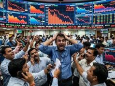 अचानक बाजार में बड़ी गिरावट, Sensex 1100 अंक टूटा; निवेशकों के डूबे लाखों करोड़